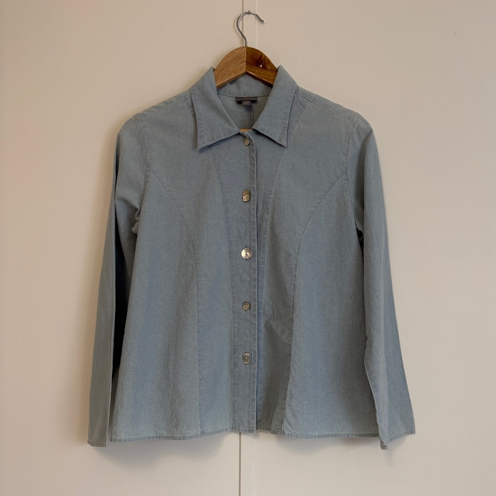 J. Jill Soft Blue Jean Jacket or Shirt S